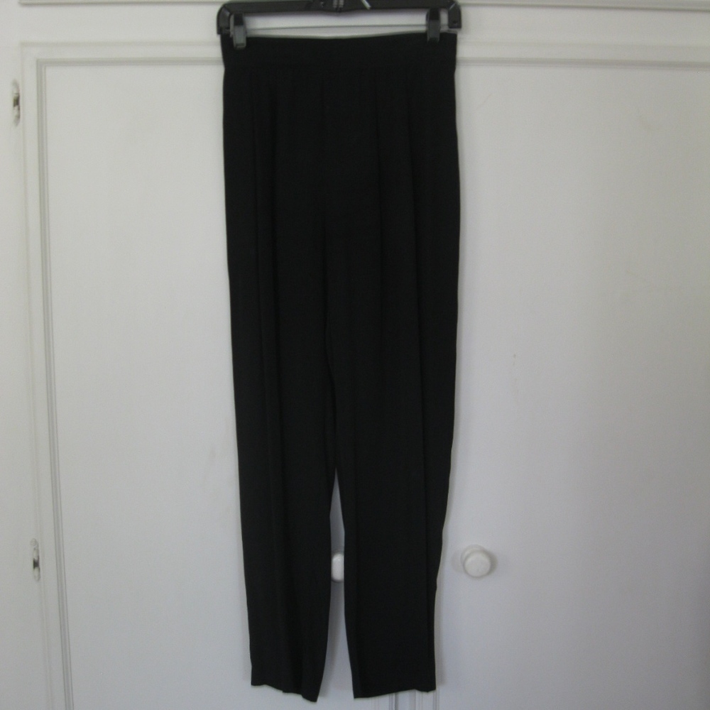 Vintage ilyza acetate/rayon pants, black, Sz S